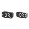 thumbnail image 3 of Digital Alarm Clock LED Display Portable Electronic Clocks 12/24H Dual Alarms Table Clock Button Snooze Function White, 3 of 9