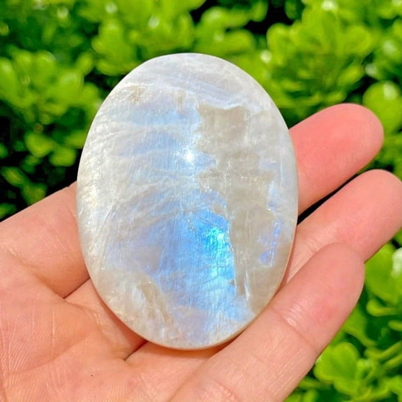 Natural Moonstone Palm Stone Polished Healing Crystal Tumbled Stone Gift