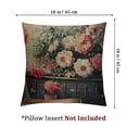 thumbnail image 4 of Fenyluxe Decoraive Throw Pillow Covers Boat Watercolor Begonia Digital Painting Old Flowers Nature Blue Bloom Blossom Clouds Grass Leaf Cushion Case for Sofa Couch, 2pcs White, 4 of 7