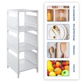 thumbnail image 4 of RKSTN Clamp shelf Storage Cart For Laundry Room Organization, 4 Tier Shelving Unit Utility Cart Storage Rack For Kitchen Bathroom Laundry Narrow Places household supplies, 4 of 5