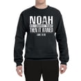 thumbnail image 2 of Wild Bobby Noah Was A Conspiracy Theorist Inspirational/Christian Unisex Crewneck Graphic Sweatshirt, Black, Medium, 2 of 5