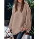 thumbnail image 4 of Suéter PRETTYGARDEN 2025 Otoño Cuello Alto Tejido Grueso Caqui S, 4 of 8