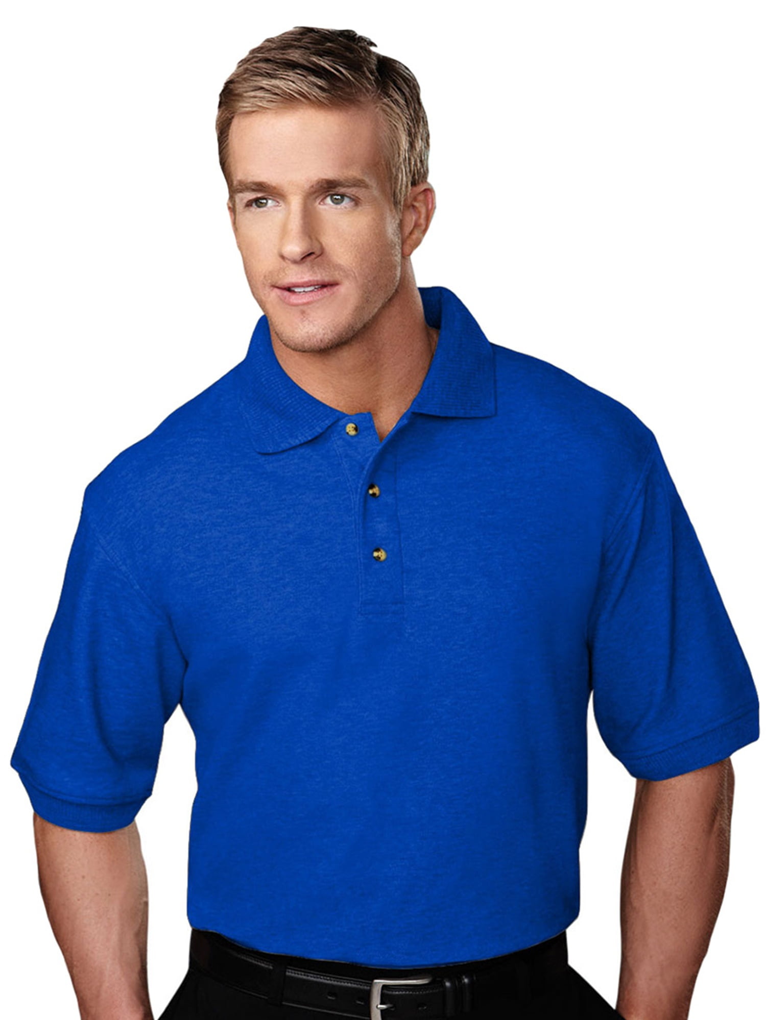 TriMountain TriMountain Men's Big And Tall Jacquard Knit Golf Shirt