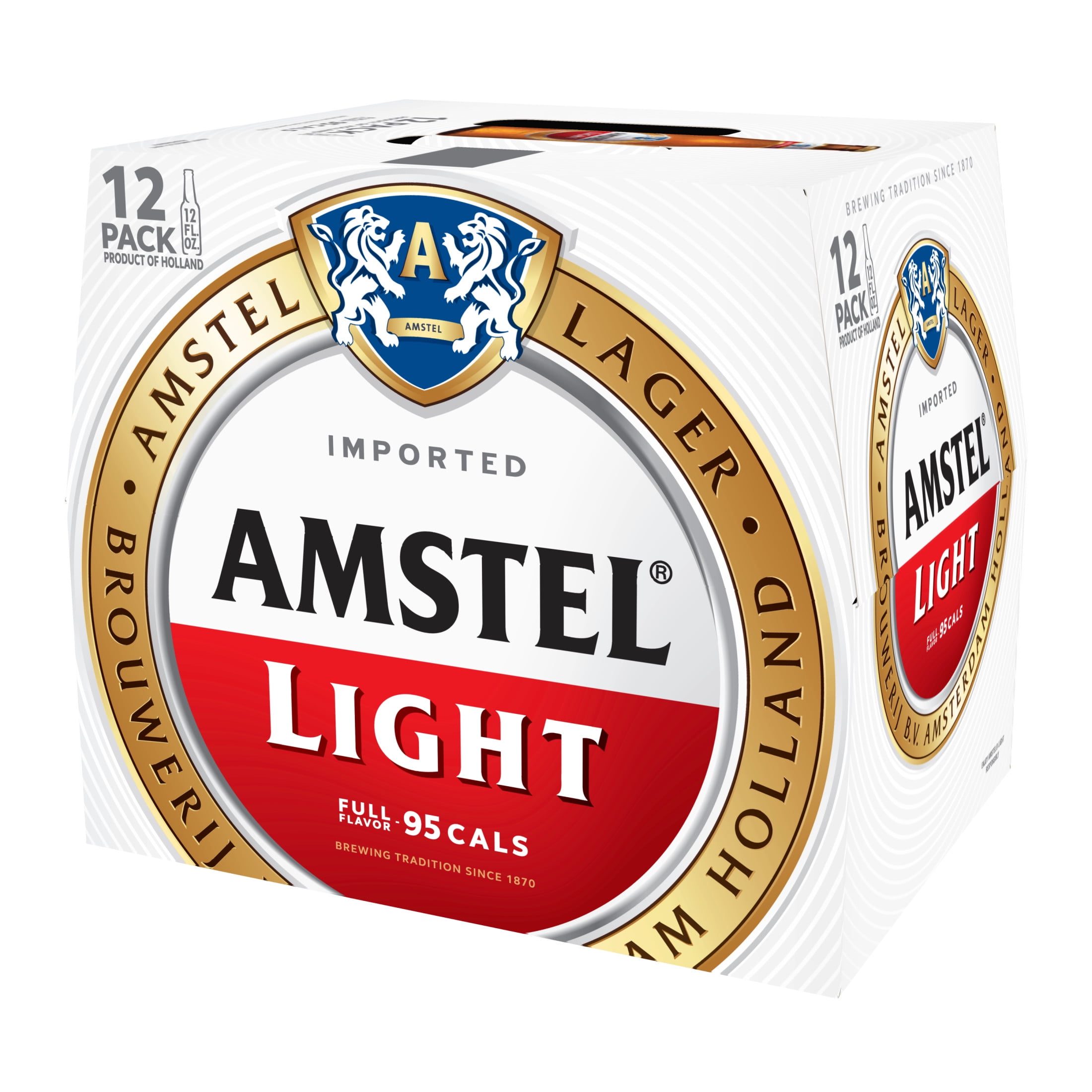 Amstel Light Lager Import  Beer, 12 pack, 12 fl oz Bottles