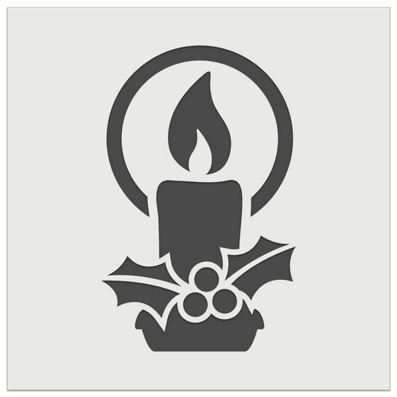 Christmas Candle DIY Cookie Wall Craft Stencil - 5.5 Inch