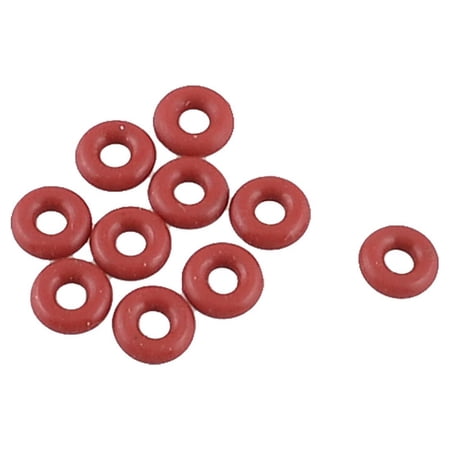 Unique Bargains 10pcs 8mm Outside Dia 2.5mm Thickness Rubber Oil Filter Seal Gasket O Rings Red
