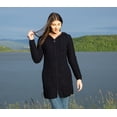 thumbnail image 3 of SAOL 100% Merino Wool Women's Aran Zip Hooded Irish Cardigan Sweater Celtic Cable Knit Long Jacket Made in Ireland, 3 of 6