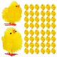 thumbnail image 1 of KAKOWELY 60 mini pollitos de peluche de plástico, figuras de pollitos, decoración de Pascua, 1 of 4