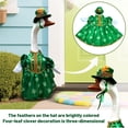 thumbnail image 6 of St. Patrick's Porch Goose Outfits for 23" Lawn Goose Statue Clothes Easter 4th of July Hat Tutu Skirt Costume, 6 of 8