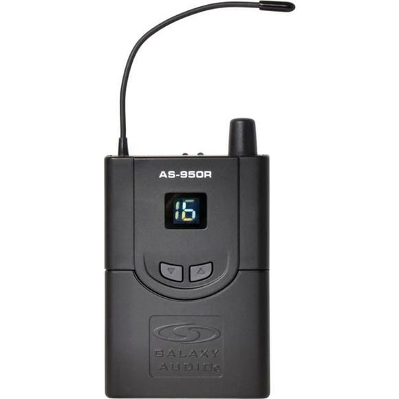 Galaxy Audio Wireless in Ear Monitor Receiver with 16 Selectable Channel, Black