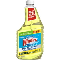 Windex Multi-Surface Cleaner and Disinfectant Refill Bottle, Citrus Fresh Scent, 32 fl oz