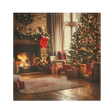 

Napkin Satin Napkin 20*20Inchx6 Kitchen Towel Dinner Plate Towel Decorative Towel Napkin Tea Towel Suitable For Kitchen Table Christmas Fireplace Picture