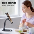thumbnail image 6 of CreaDream Tablet Stand, Heavy Aluminum Tablet Holder for Desk with Adjustable 360° Swivel Bracket, Compatible with iPad Pro/Air/Mini, Galaxy Tab, Surface Pro, Ipad Holder Stand for 4.7''-13", Black, 6 of 7