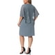 thumbnail image 3 of Vestidos formales de talla grande para mujer Agnes Orinda sin mangas con superposición de encaje, vestido de fiesta tipo lápiz 4X gris azul, 3 of 6
