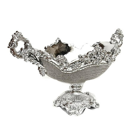 

Gardenry Chrome Plated Crystal Embellished Ceramic Fruit Platter