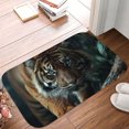 thumbnail image 5 of 1pc Tiger Absorbent Non-Slip Bathroom Thickened Flannel Rug Decor,Soft,Quick Drying,Suitable For Indoor/outdoor Use,Bathrooms,Bedrooms,Kitchens,Terrace,Laundry Rooms,16"x24", 5 of 9