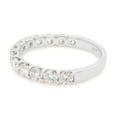 thumbnail image 3 of AFFY Half Eternity Ring for Women,1.20CT Round Lab Created Moissanite Wedding Band in 14K White Gold over Sterling Silver Size-6.5, 3 of 8