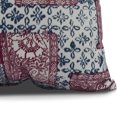 thumbnail image 2 of Simply Daisy, 20" x 20" Patches Outdoor Pillow, Maroon, 2 of 2