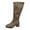 Khaki, variant on Rokment Knee High Boots for Women Fall Winter Fashion Leather Square Toe Chunky Block Mid Heel Slouchy Long Tall Dress Boots with Back Zipper Beige Size 6