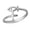White, variant on Solid Gold Christian Ichthys Jesus Fish Cross Wraparound Band Ring (14K White Gold,Size 9)