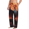 thumbnail image 6 of Logiee Sunset Blossoms Phoenix Perch Print Pajama Pants for Men,Men’s Pajama Bottoms,Mens PJ Pants with Pockets & Button Fly-Small, 6 of 6
