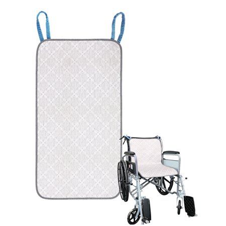 1 Pack 50x90cm Light Gray Wheelchair Cushion, Soft Terry Cloth Seat Pad with Non-Slip Backing for Elderly & Mobility Aid Users