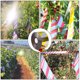 thumbnail image 3 of Rollo de cinta reflectante para asustar pájaros que puede asustar a palomas, águilas, pájaros carpinteros, gansos y accesorios para porches y jardines de 4,8 cm x 300 m, 3 of 5