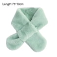 thumbnail image 6 of Eoperou Solid Color Wide Korean Style Kids Scarf Autumn Winter Double-sided Imitation Hare Fur Cross Collar Scarf, 6 of 8