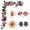 B, variant on Halloween Fall Garland With Pumpkins Maple Leaves And Artificial Flowers Decorative Hanging For Thanksgiving Home Fireplace Doorway Indoor