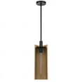 thumbnail image 3 of Cal Lighting Wigan Robber Wood Drop Pendant With Mesh Shade, 3 of 5