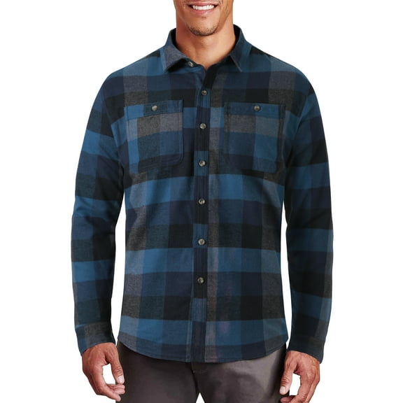 Ma Croix Mens Casual Plaid Flannel Button Up Long Sleeve Collared Shirt