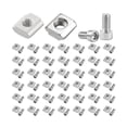 thumbnail image 2 of 50 Tuercas En T Deslizantes Con Tornillos, Tuercas Deslizantes Metálicas Para Montaje De Muebles, 2 of 8