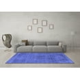 thumbnail image 3 of Ahgly Company Indoor Round Oriental Blue Industrial Area Rugs, 6' Round, 3 of 4