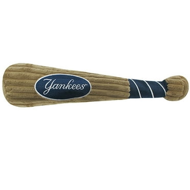 Pets First MLB New York Yankees BAT TOY for DOGS & CATS. 29 MLB Teams available. - Plush PET TOY with inner SQUEAKER. Officially Licensed Baseball BAT.