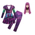 thumbnail image 3 of Disfraz de Mal de D-Descendants 3 para niñas, disfraz de Evie, fantasía, ropa de Navidad, peluca, fiesta de cumpleaños, Halloween, disfraces, 3 of 5