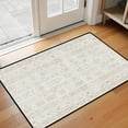 thumbnail image 2 of Boho Kitchen Mat 31"x20", Washable Non Slip Soft Plush Low Profile Kitchen Rug, Geometric Neutral Textured Sink Mat for Laundry Room, Bedroom & Office, 2 of 6