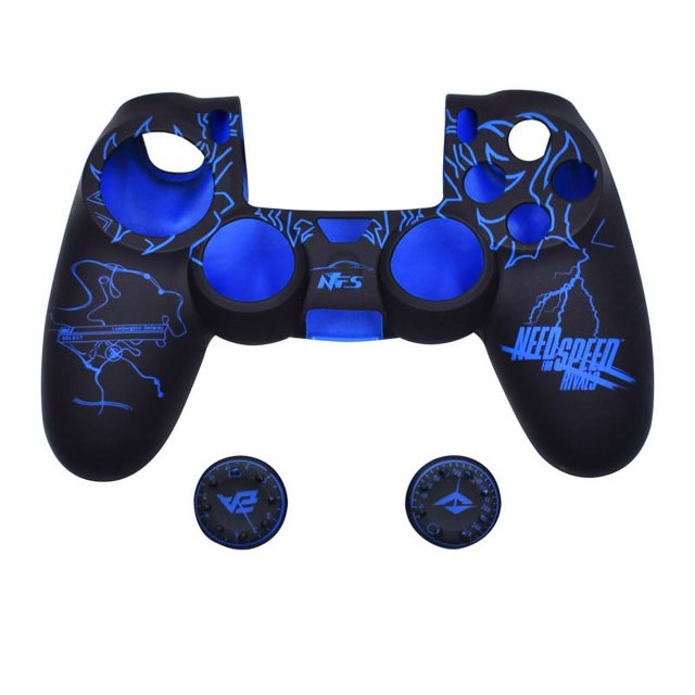 Peau de Manette PS4, Housse de Protection en Silicone Compatible /PS4 Slim/PS4 Pro (Capuchon de Pouce x 2)