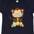 thumbnail image 4 of Inktastic Cute Monkey With Eyeglasses, Colorful Flowers Boys or Girls Baby Bodysuit, 4 of 5