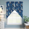 thumbnail image 6 of Swag Valance Curtains for Windows, Coastal Boat Ocean Light Filtering Kitchen Curtains with Rod Pocket, Coastal Sea Waves Summer Decorative Window Treatment Valances for Living Room, 36x36 - 2 PCS, 6 of 9