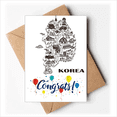 thumbnail image 1 of Korean Map Seoul and Busan Wedding Cards Congratulations Greeting Envelopes, 1 of 3