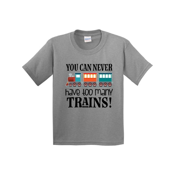 Inktastic Toy Train Never Have Too Many Trains Youth T-Shirt