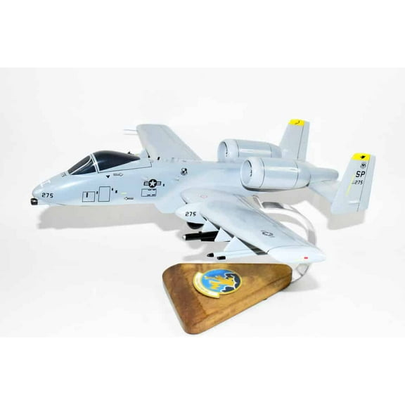 81st Fighter Squadron Panthers A-10 Warthog Model, Fairchild, 1/33 Mahogany Scale Model
