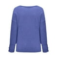 thumbnail image 3 of Vedolay Womens Cute Sweater Womens Fall Winter Sweater Fashion Crew Neck Long Sleeve Pullover Casual Tops,Blue XXL, 3 of 5