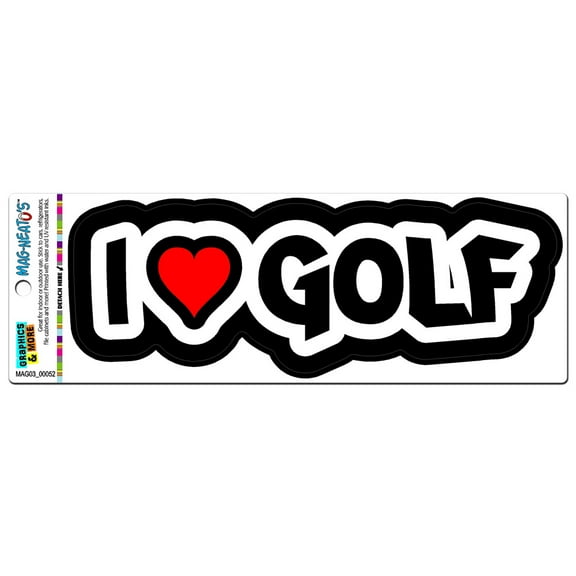 I Love Heart Golf MAG-NEATO'S(TM) Car/Refrigerator Magnet