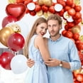thumbnail image 5 of AOWEE Valentine's Day Red Gold Balloon Arch Kit, Ruby Red Balloon Garland Kit with White Metallic Gold Confetti Latex Balloons and Palm Leaves for Girl Birthday Christmas Wedding Engagement Proposal, 5 of 8