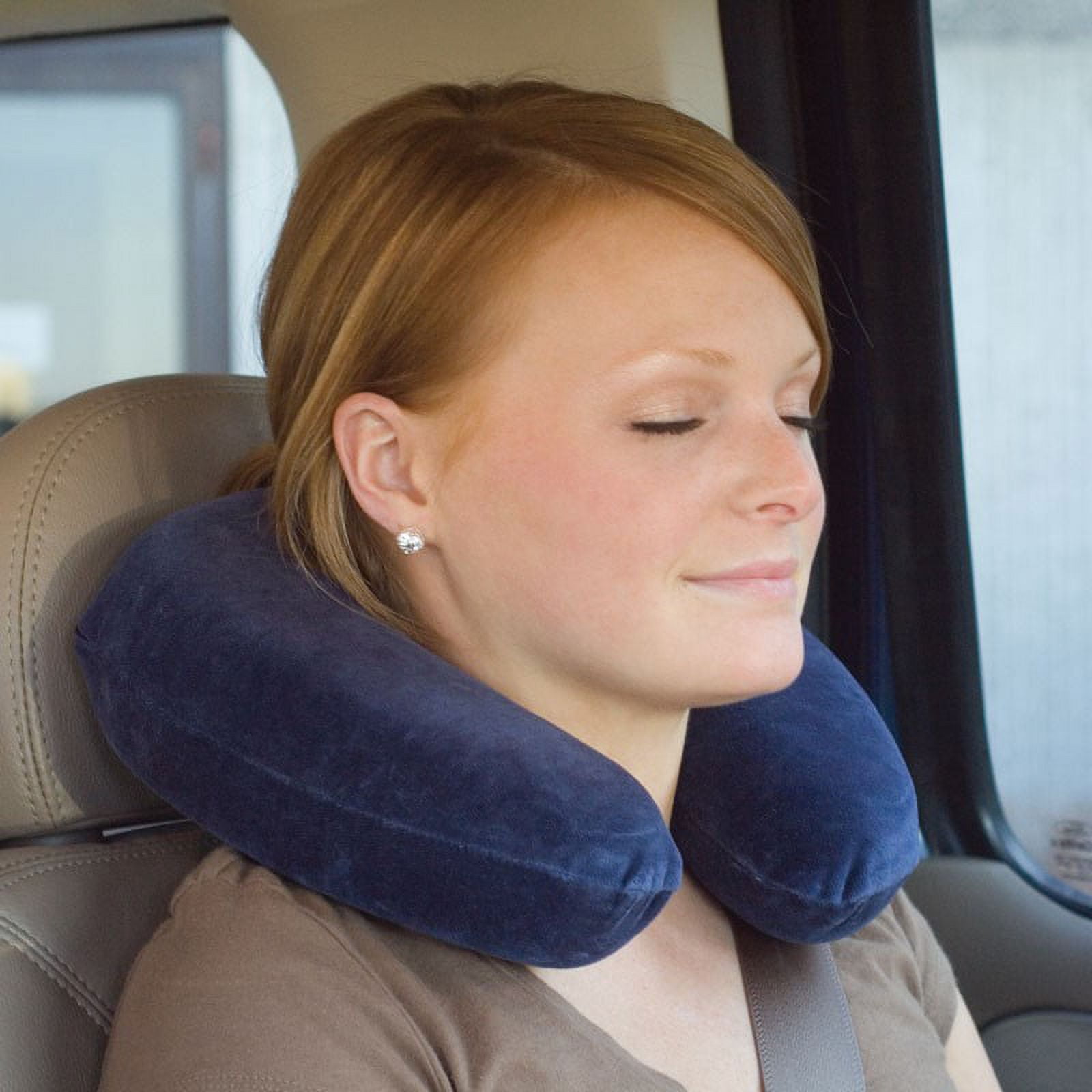 Memory Foam Neck Support Cushion with Plush Cover