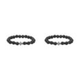 thumbnail image 3 of Guardoinrt Fashionable And Comfortable Beaded Bracelets. Easy Matching For Any Style Exquisite Appearance Stone Beads Bracelets volcanic stone 2Set, 3 of 6