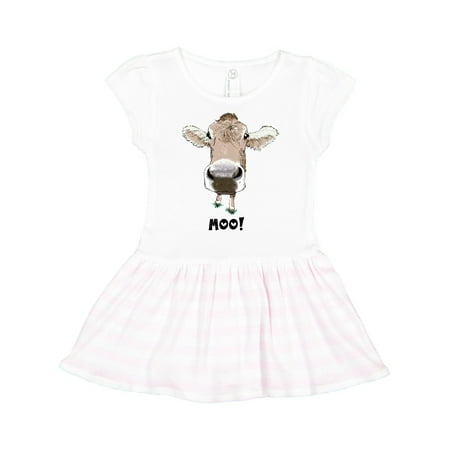 

Inktastic Moo!Cow! Gift Toddler Girl Dress