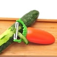 thumbnail image 3 of Ludlz Fruit Peeler Carrot Shape Non-slip Handle Comfortable Grip 360 Degree Rotating Easy to Clean Multi-functional Stainless Steel Sharp Blade Vegetable Peeler Kitchen Gadget, 3 of 7