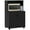 Black Wood Grain, variant on HOMCOM Microwave Cart on Wheels Utility Trolley Storage Sideboard, Grey
